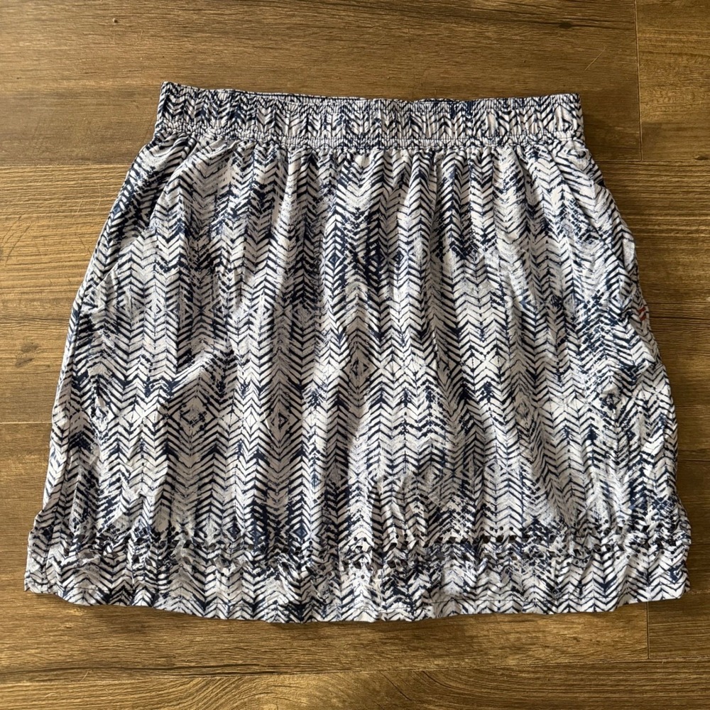 Toad & Co Sunkissed Skort Skirt Navy Geometric Activewear Hiking Womens Small